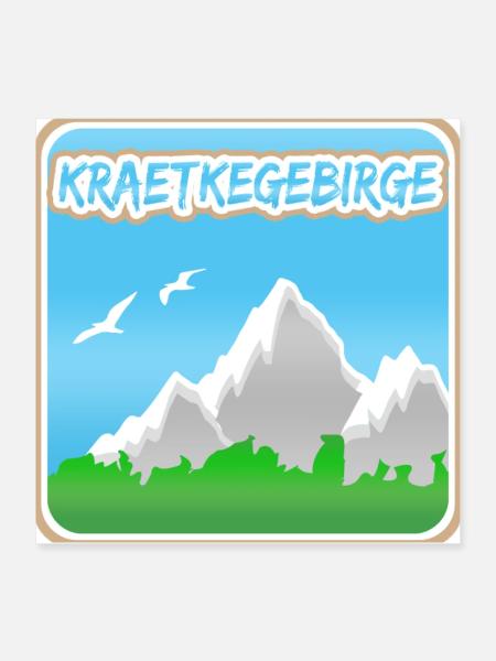 Bergsteigen Kraetkegebirge - Poster 40x40 cm - Weiß