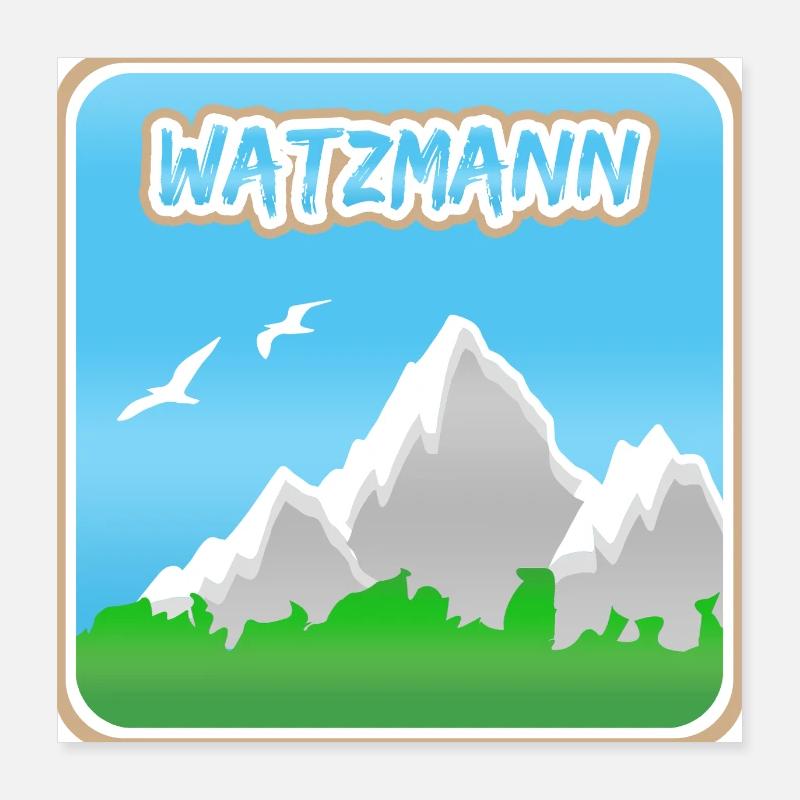 Bergsteigen Watzmann Poster 40x40 cm