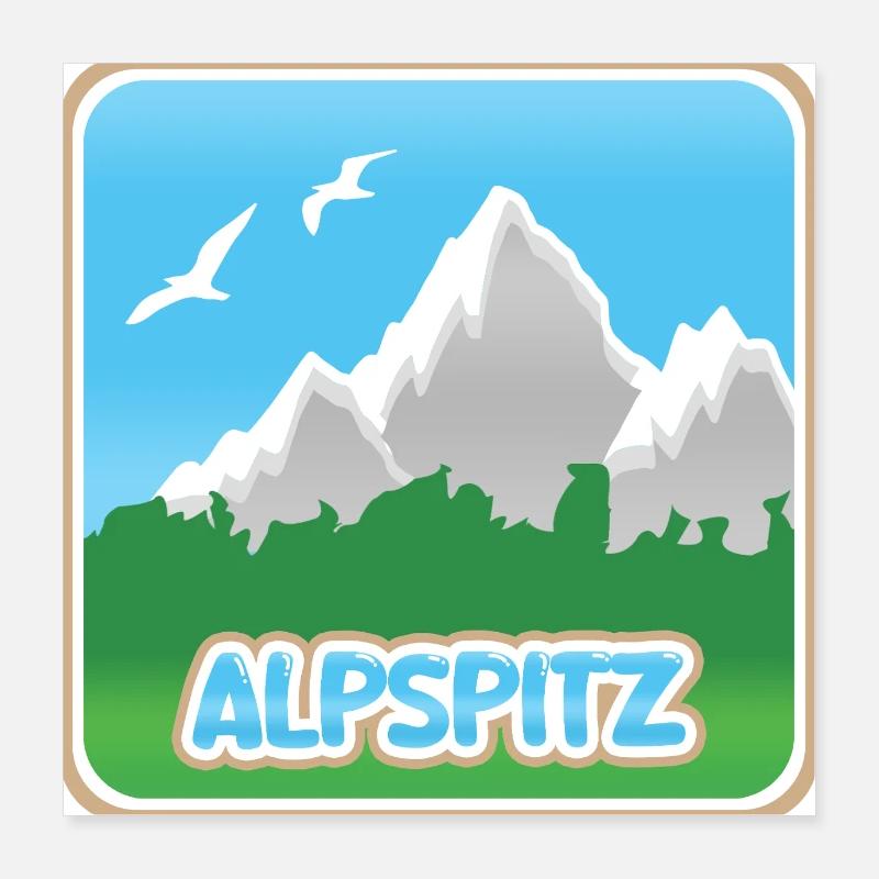 Alpspitz d’alpinisme Poster 40 x 40 cm