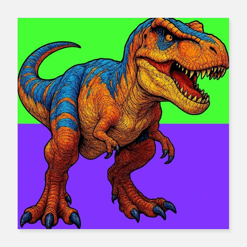 dinosaur Poster 16" x 16" (40x40 cm)