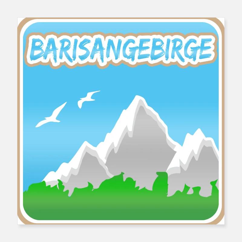 Barisangebirge als Berg Poster 40x40 cm
