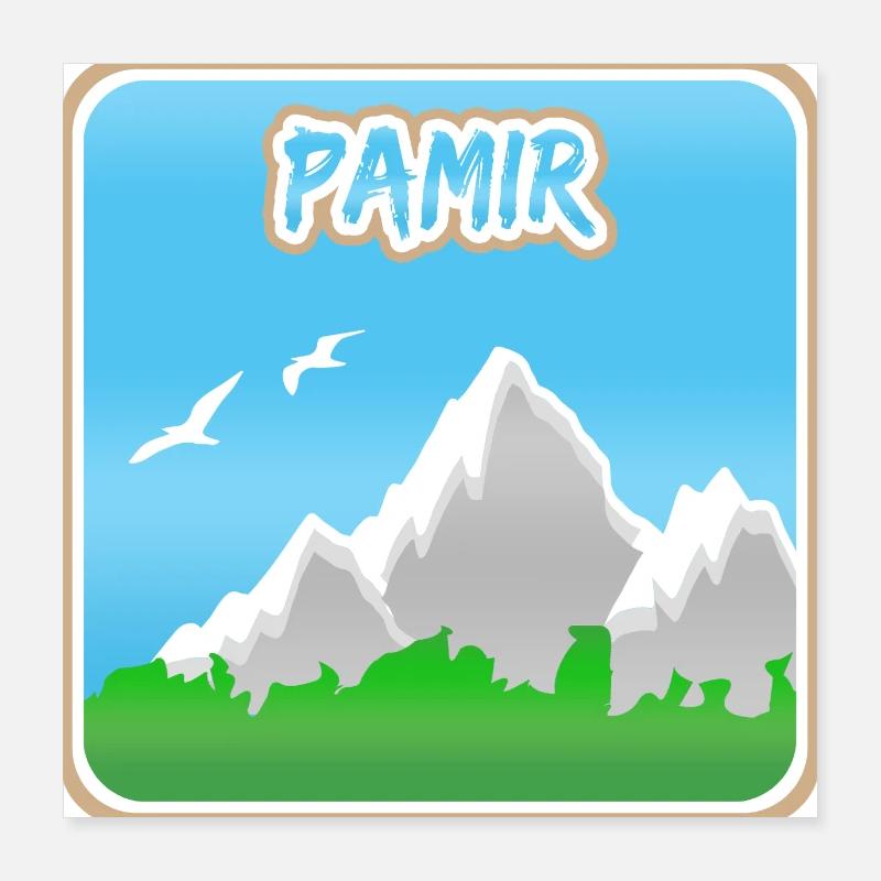Berg Pamir Poster 40x40 cm