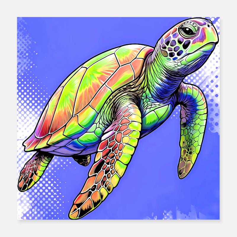 tortue Poster 40 x 40 cm