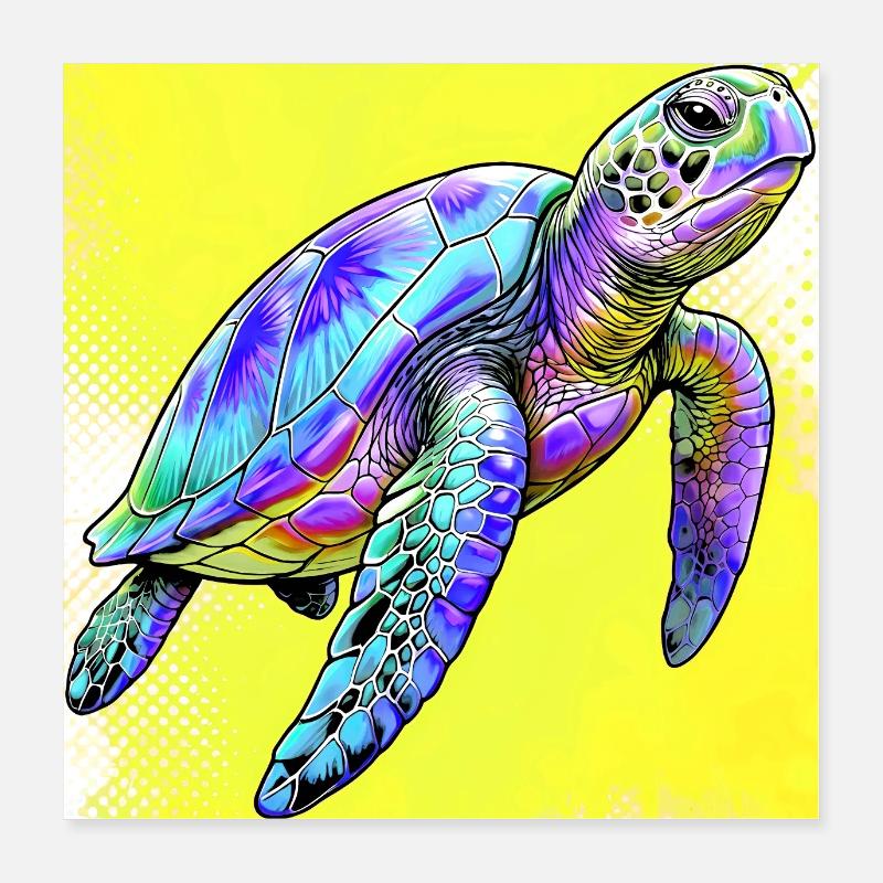 tortue Poster 40 x 40 cm