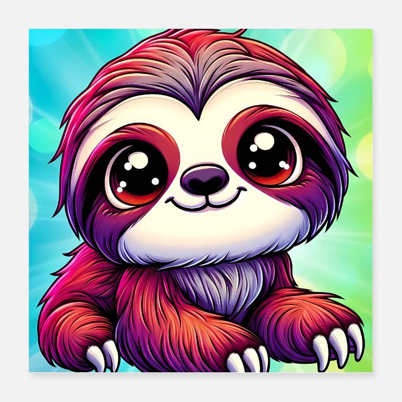 sloth Poster 16" x 16" (40x40 cm)
