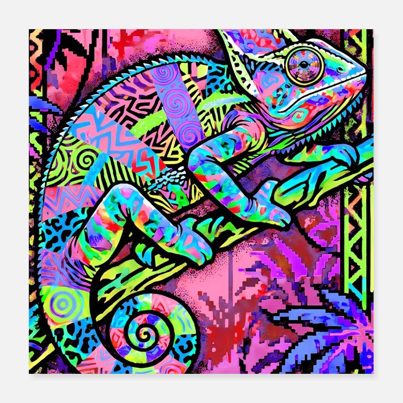 chameleon Poster 16" x 16" (40x40 cm)
