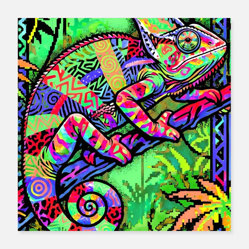 chameleon Poster 16" x 16" (40x40 cm)