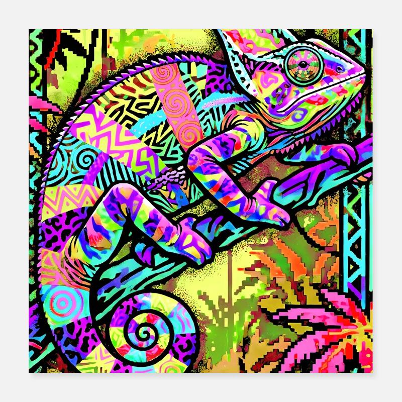 chameleon Poster 16" x 16" (40x40 cm)