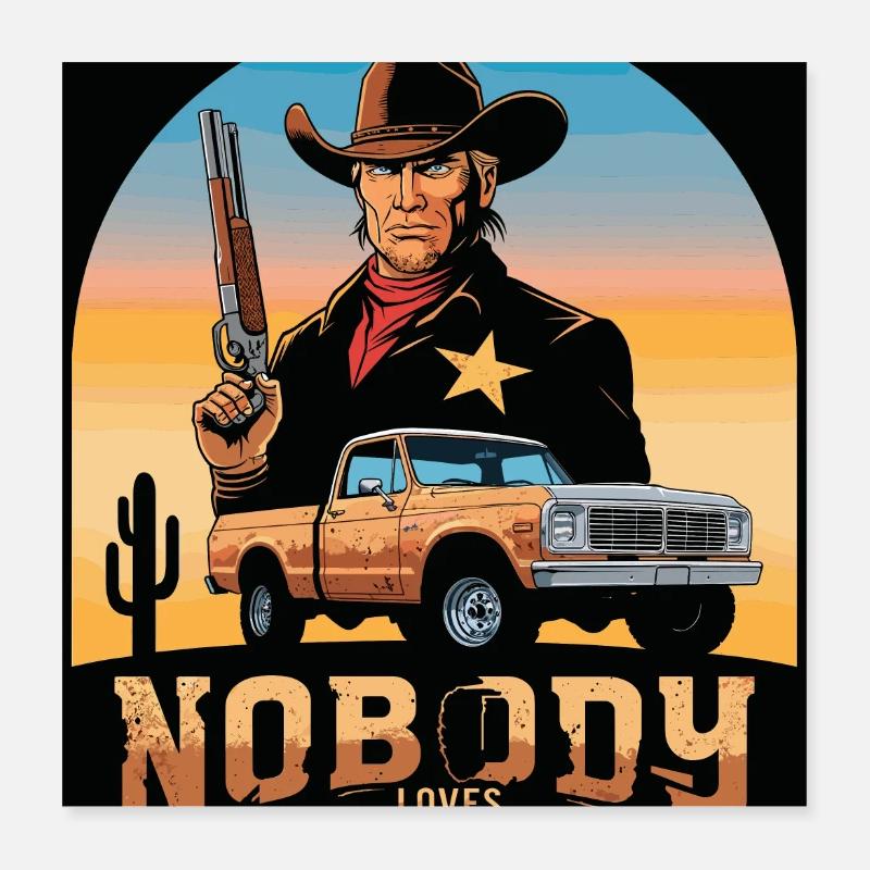 Texas Sheriff Poster 40x40 cm