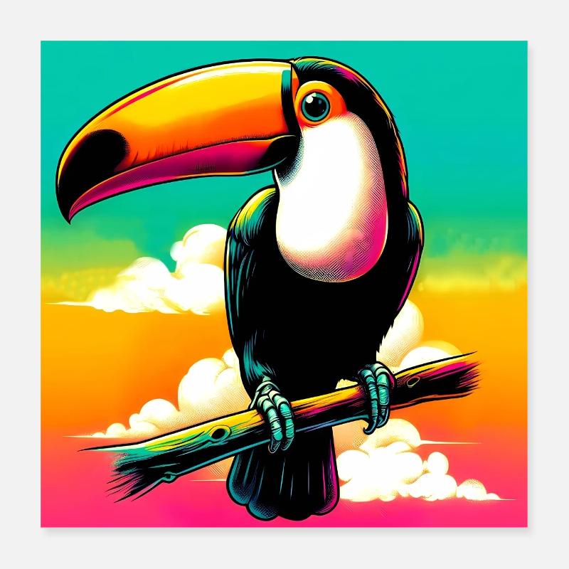 Tukan Poster 40x40 cm