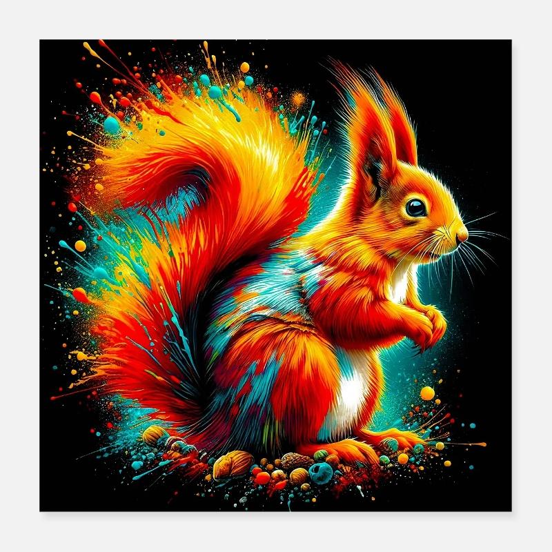 squirrel Poster 16" x 16" (40x40 cm)
