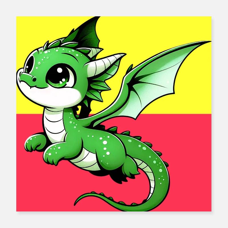 Drache Poster 40x40 cm