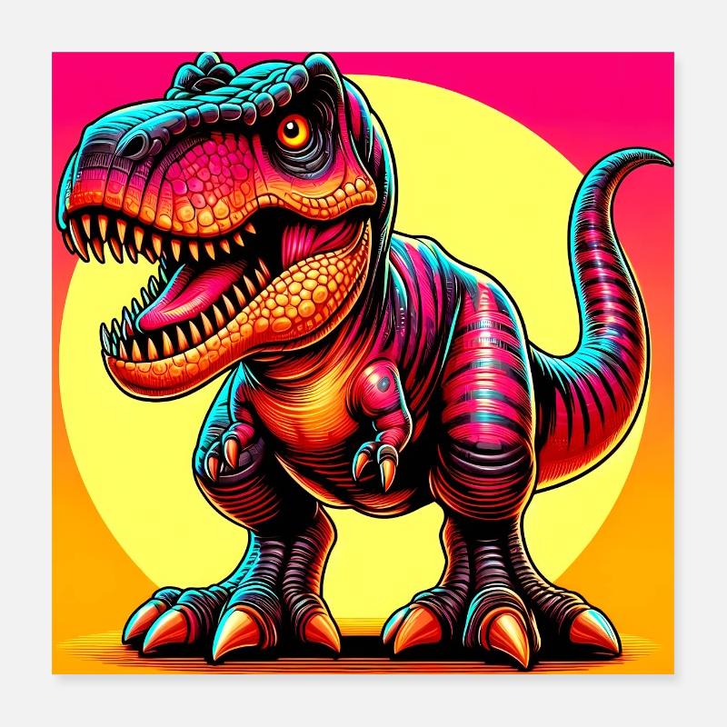 Dinosaurier Poster 40x40 cm