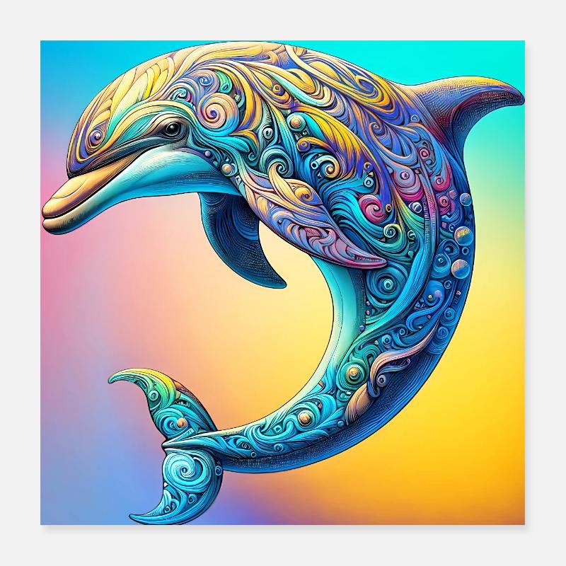 dauphin Poster 40 x 40 cm