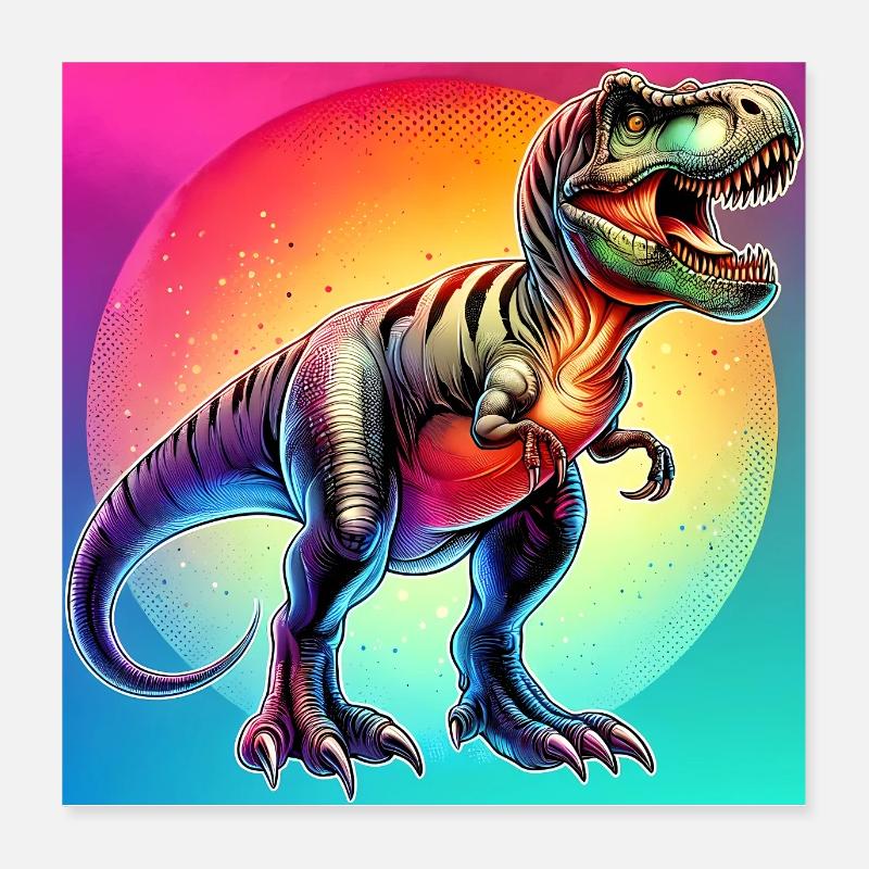 Dinosaurier Poster 40x40 cm