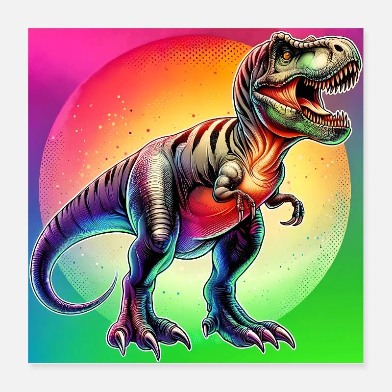 dinosaure Poster 40 x 40 cm