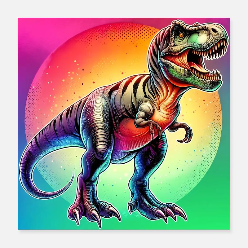 Dinosaurier Poster 40x40 cm