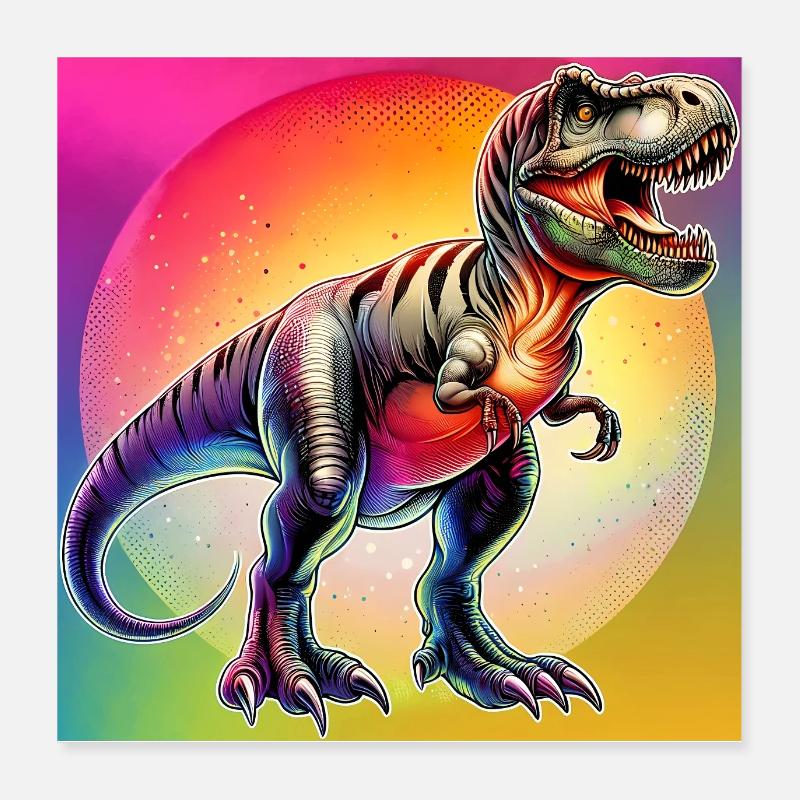 Dinosaurier Poster 40x40 cm