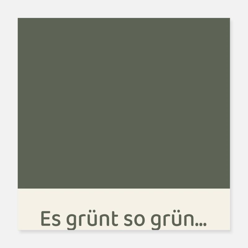 It's So Green – Modern Fields Poster Poster 16" x 16" (40x40 cm)
