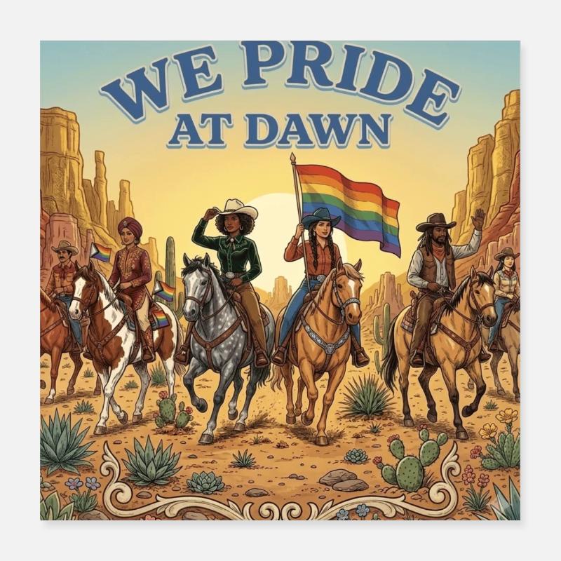Dawn Pride Riders Poster 40x40 cm
