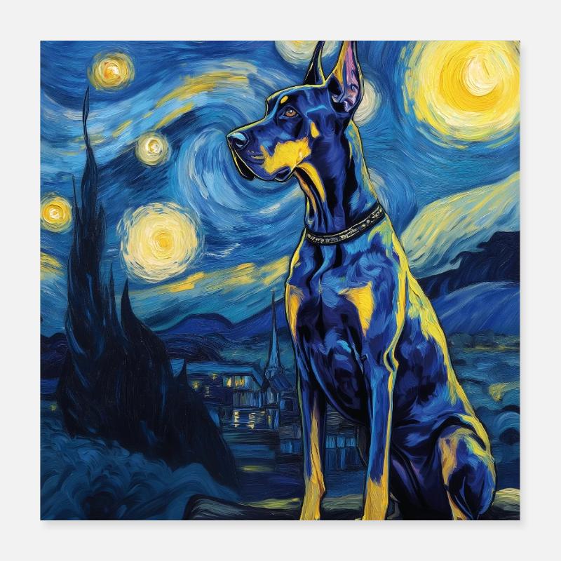 Deutsche Dogge Poster 40x40 cm