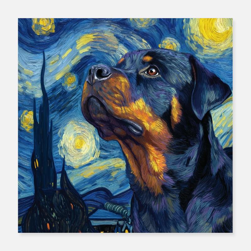 Rottweiler Poster 40 x 40 cm