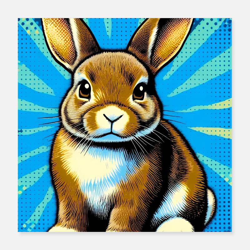 lapin Poster 40 x 40 cm