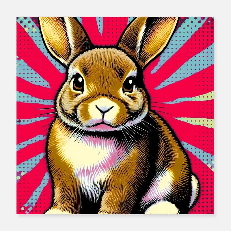 lapin Poster 40 x 40 cm