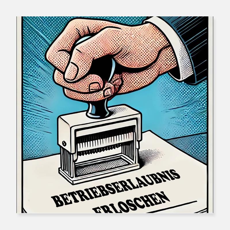 Operating licence expired! For tuning freaks Poster 16" x 16" (40x40 cm)