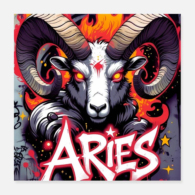 Bélier Poster 40 x 40 cm
