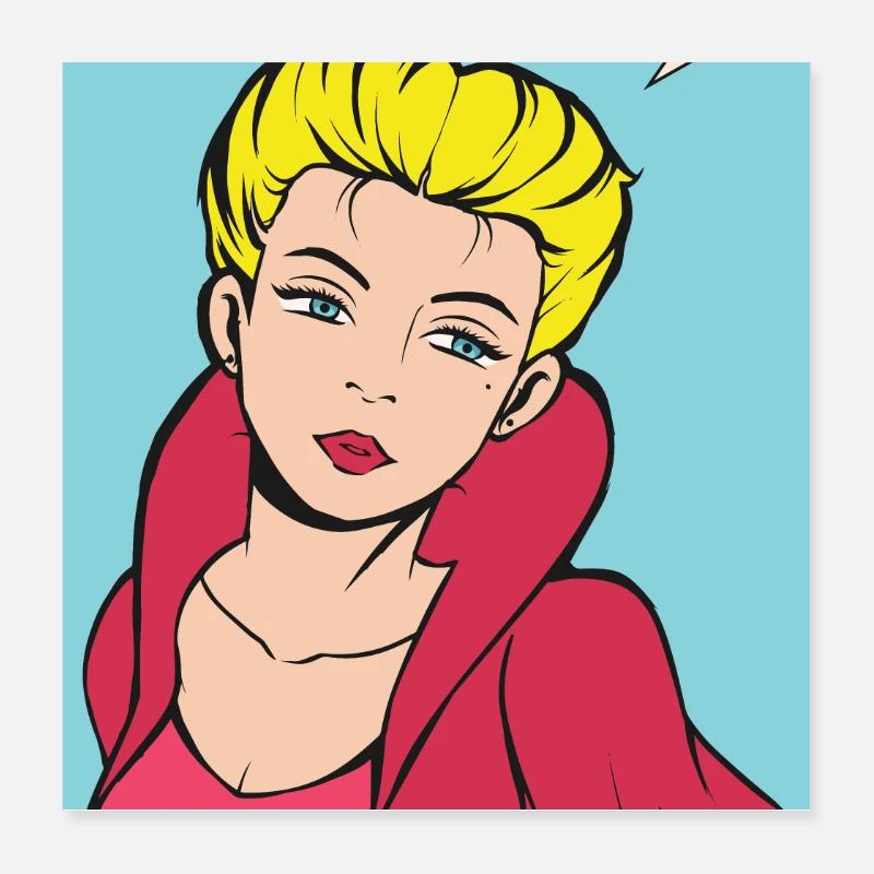 Reine sans roi Pop Art Poster 40 x 40 cm