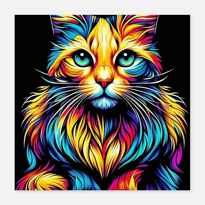 Chat Poster 40 x 40 cm
