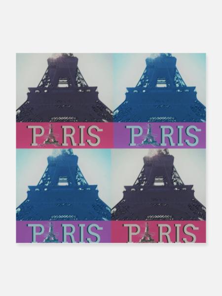 paris eiffel - Poster 40x40 cm - Weiß