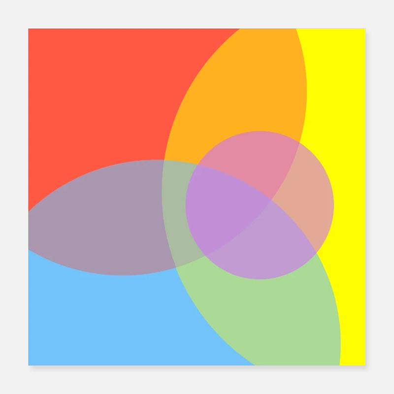 Motif de jeu de couleurs Poster 40 x 40 cm