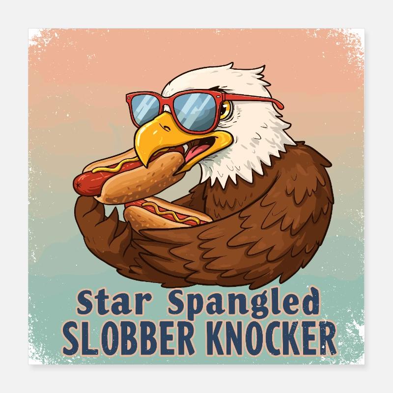 Star Spangled Slobber Knocker Poster 40x40 cm