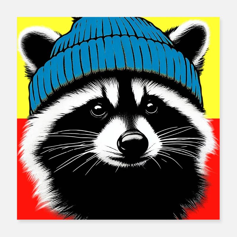 Raton laveur Poster 40 x 40 cm