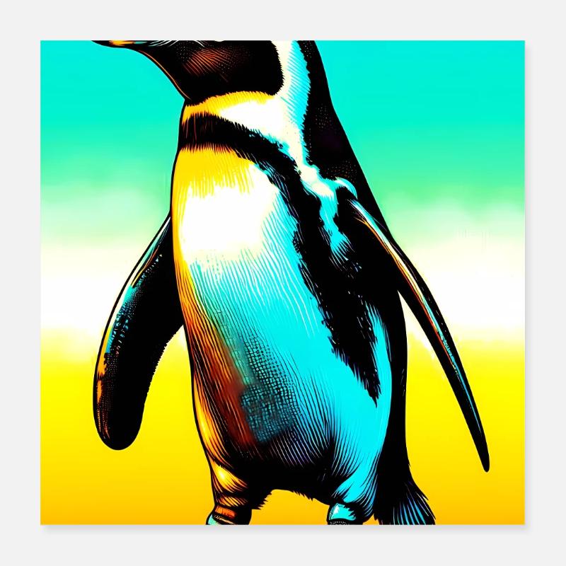 Pinguin Poster 40x40 cm