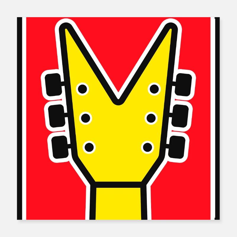 Guitar Emblem Poster 16" x 16" (40x40 cm)