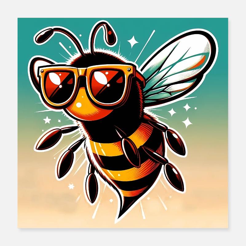 abeille Poster 40 x 40 cm