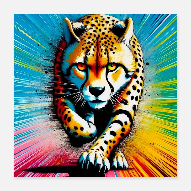 guépard Poster 40 x 40 cm