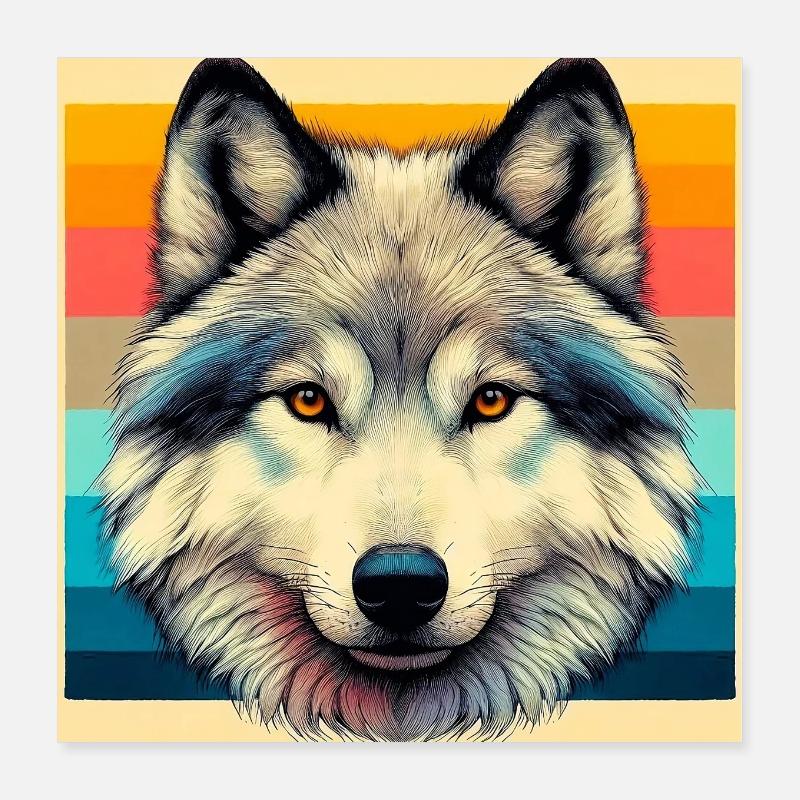 Loup Poster 40 x 40 cm