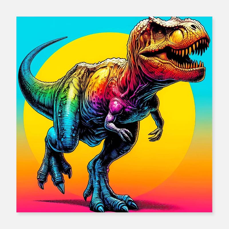 dinosaure Poster 40 x 40 cm