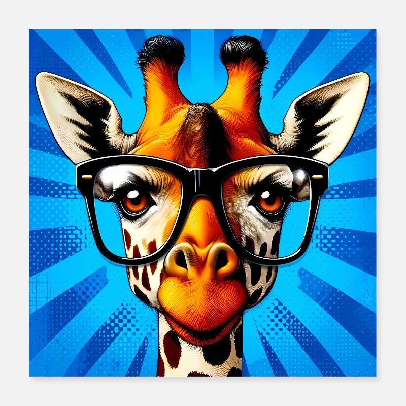 Giraffe Poster 40x40 cm