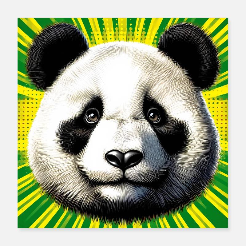 panda Poster 40 x 40 cm
