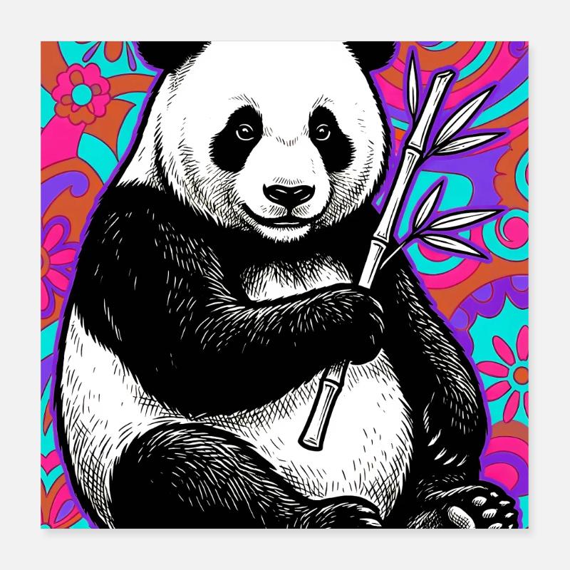 panda Poster 16" x 16" (40x40 cm)