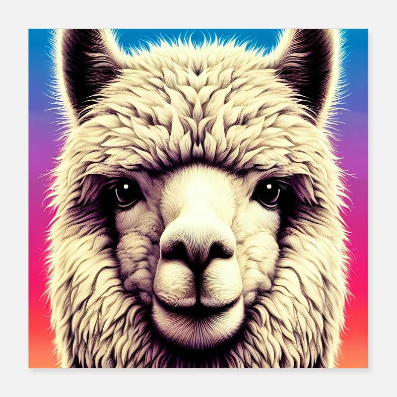 Alpaca Poster 16" x 16" (40x40 cm)