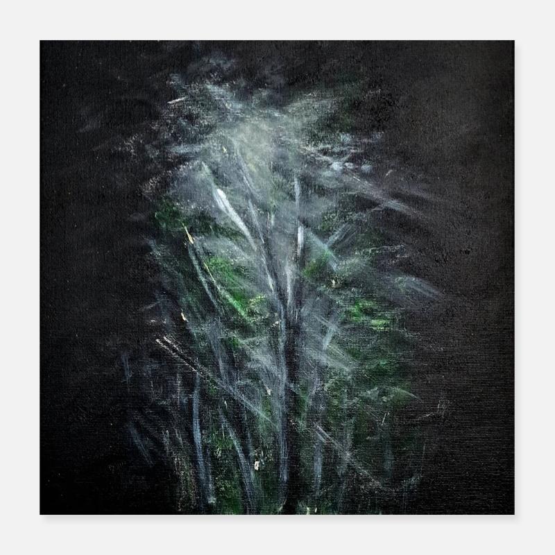 Mystical Forest Abstract Poster 16" x 16" (40x40 cm)