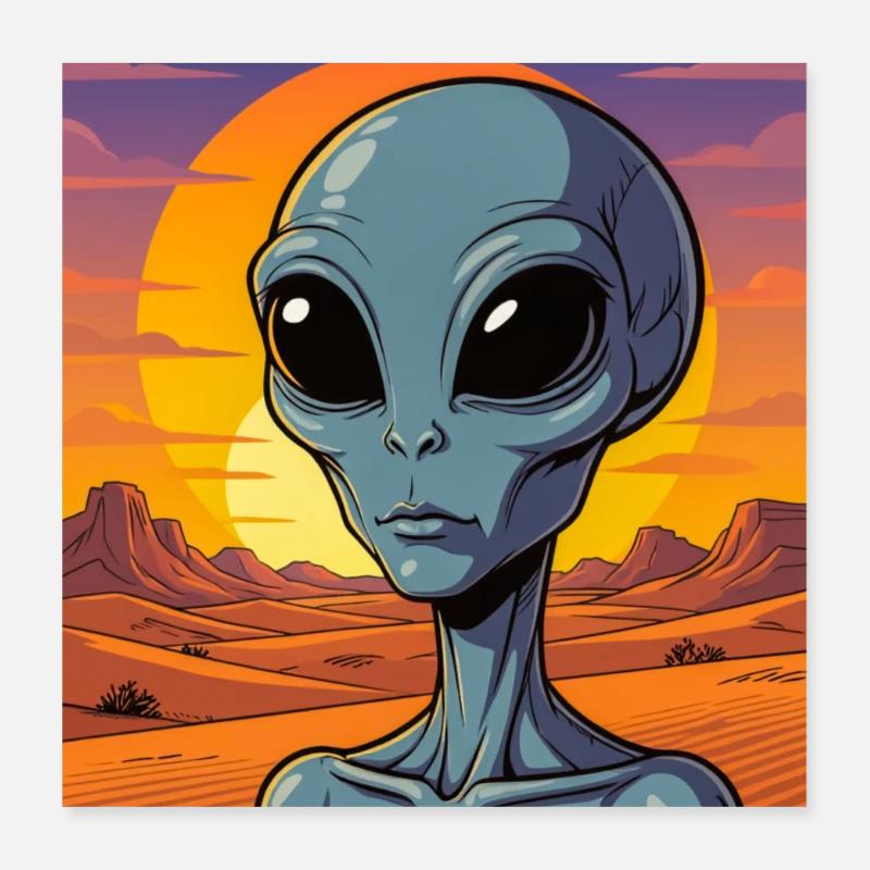 Grey Encounter – Le visage de l’inconnu Poster 40 x 40 cm