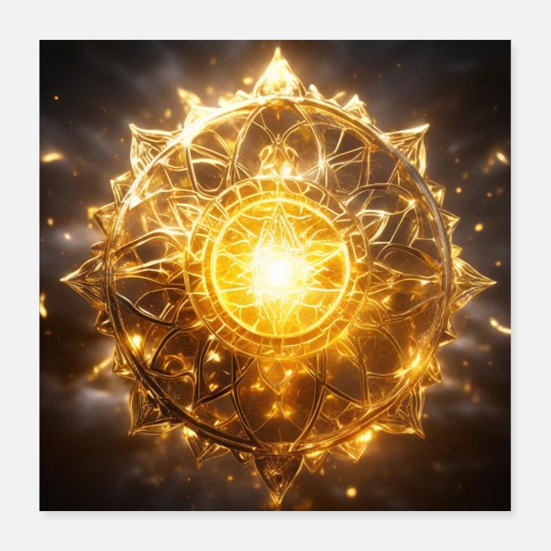 Solar Plexus Chakra – Manipura: The Inner Fire Poster 16" x 16" (40x40 cm)