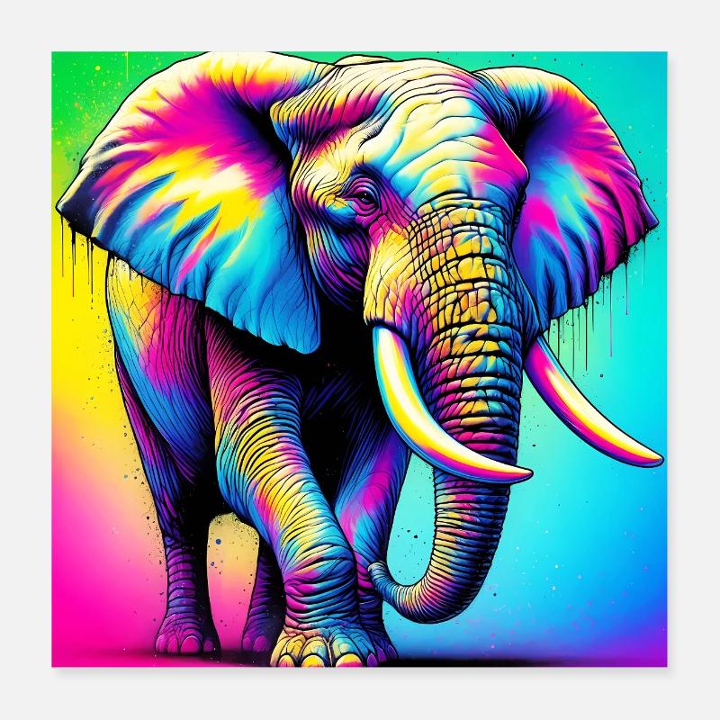 elephant Poster 16" x 16" (40x40 cm)